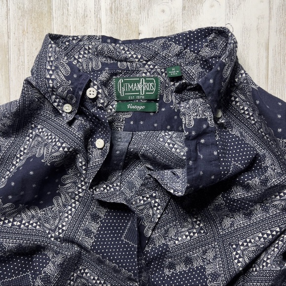 Gitman Bros Vintage Bandana Print Chambray Shirt - Picture 14 of 14
